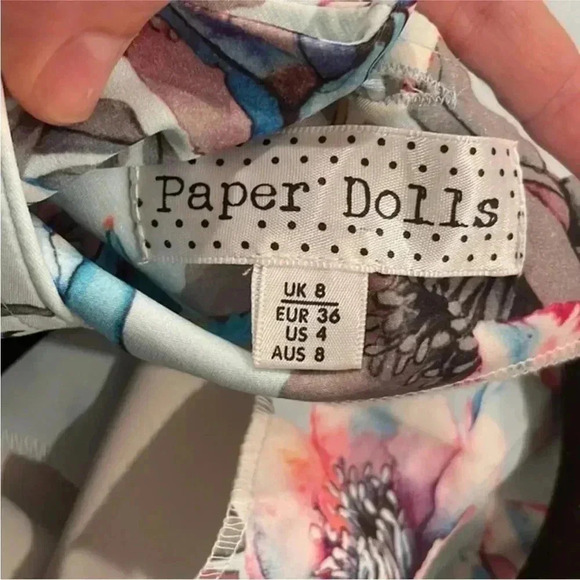 ASOS Paper Dolls Scuba Floral Pencil Dress Sz 4 - Picture 8 of 9